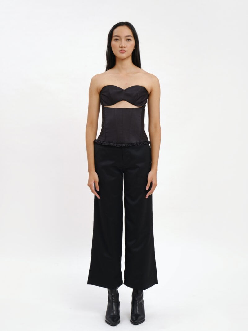 Black Cut-out Busiter Top