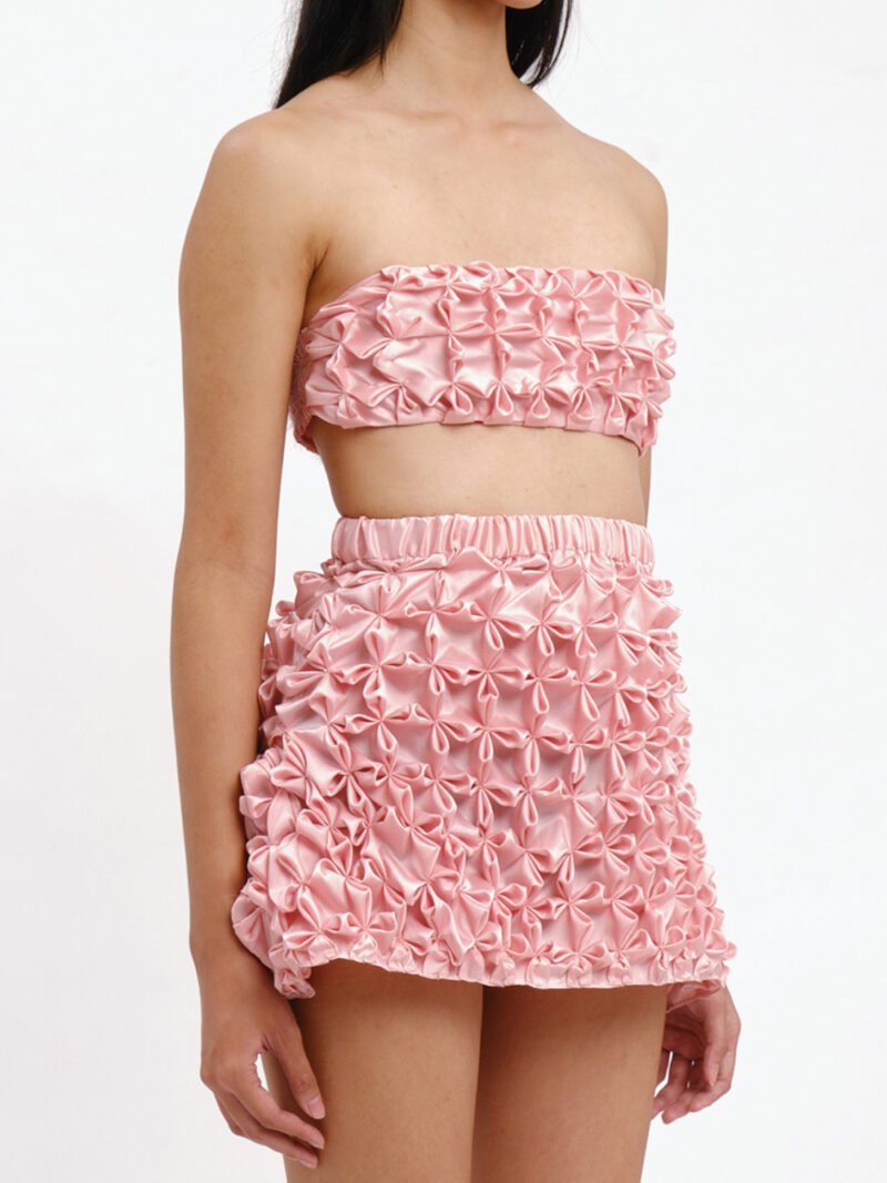 Pink 3D Flower Bandeau