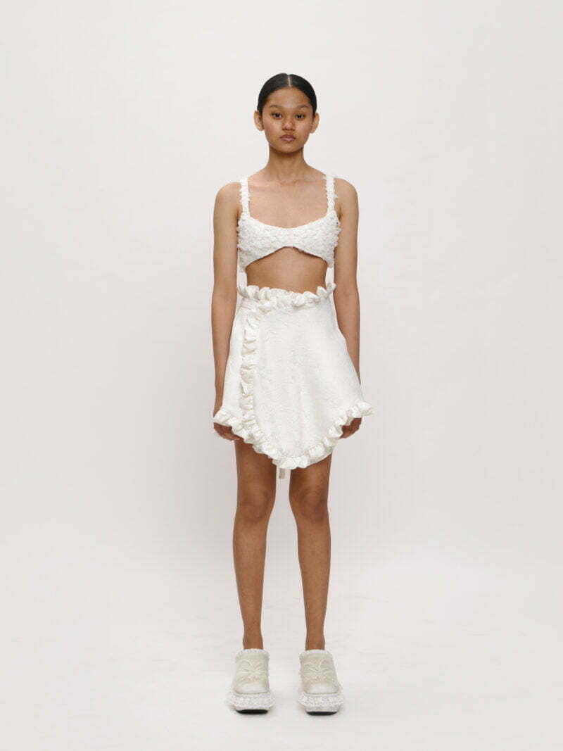 White Textured Bralette