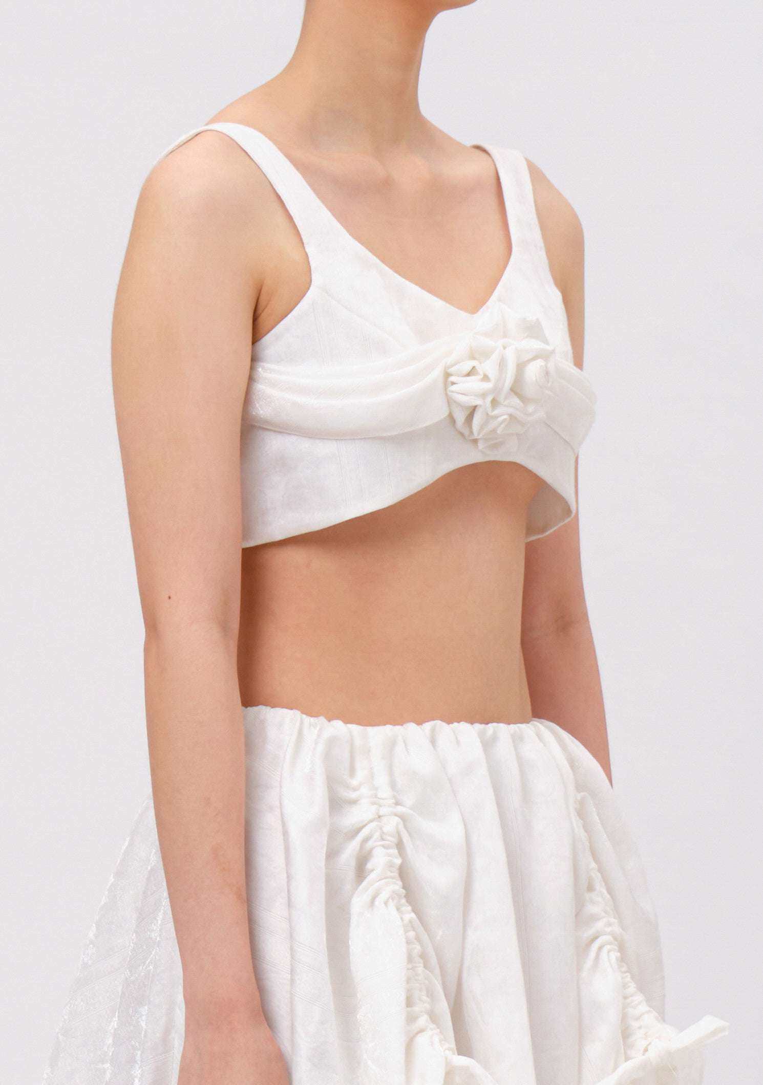 Flower Draped Bralette White - Image 2