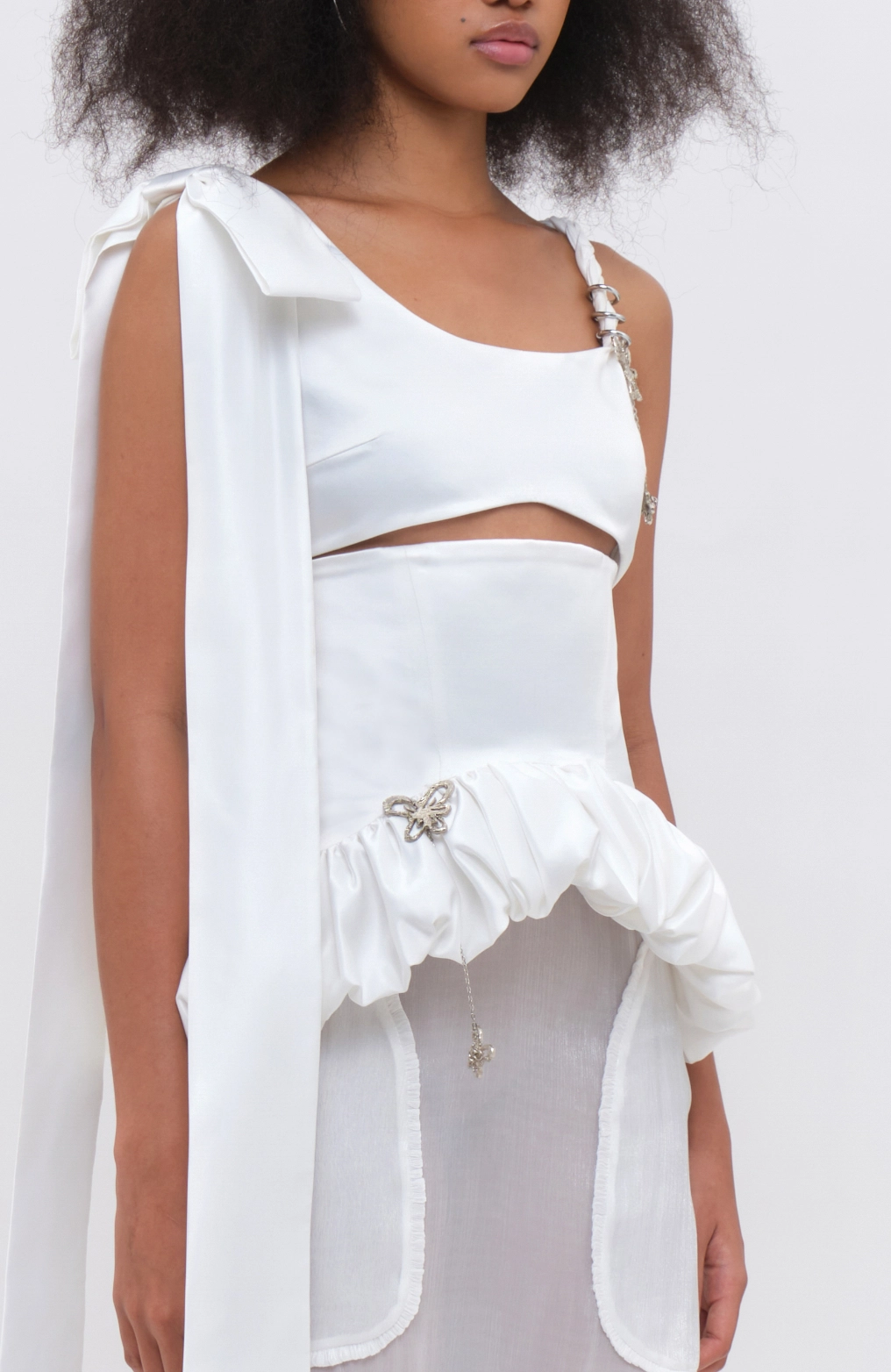Embellished Gathered Corset - Image 2
