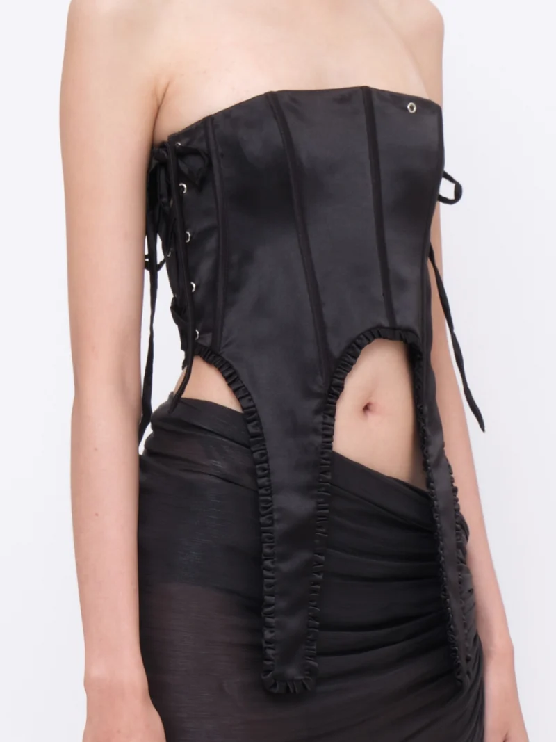 Laced-up Bustier Black